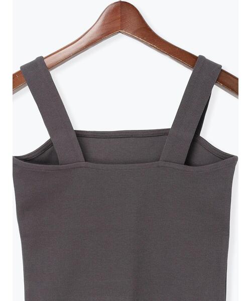 Te chichi（テチチ）の「テレコスクエアタンクトップ（Tシャツ/カットソー・レディース・チャコールグレー/オフホワイト/ブラック・F）」の15枚目の写真