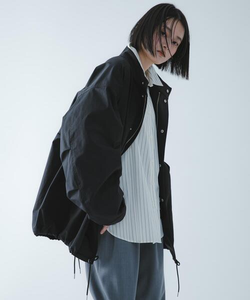 SENSE OF PLACE by URBAN RESEARCH（センスオブプレイスバイアーバンリサーチ）の「『撥水/防花粉』SKINProof ミリタリージャケット（ミリタリージャケット・レディース・アイボリー/ブラック・ONE）」の2枚目の写真