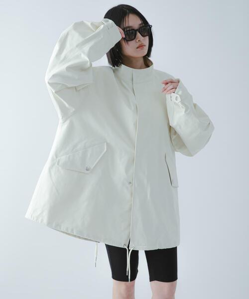 SENSE OF PLACE by URBAN RESEARCH（センスオブプレイスバイアーバンリサーチ）の「『撥水/防花粉』SKINProof ミリタリージャケット（ミリタリージャケット・レディース・アイボリー/ブラック・ONE）」の9枚目の写真