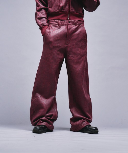 ANDER HUNK(アンダーハンク)の「Leather Like Coated Sweat Pants / レザーライクコーティングスウェットパンツ(スウェットパンツ・メンズ・バーガンディー/グレー・LARGE/MEDIUM/SMALL)」の18枚目の写真