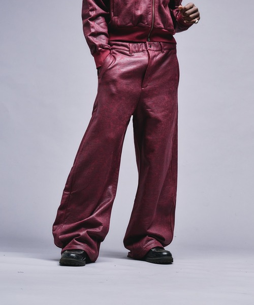 ANDER HUNK(アンダーハンク)の「Leather Like Coated Sweat Pants / レザーライクコーティングスウェットパンツ(スウェットパンツ・メンズ・バーガンディー/グレー・LARGE/MEDIUM/SMALL)」の19枚目の写真