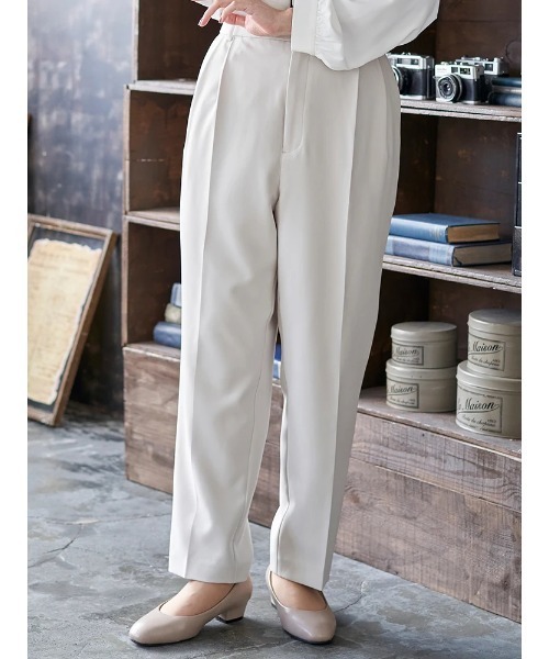 Re-J&SUPURE(リジェイアンドスプル)の「【大きいサイズ】【Wクロス】テーパードパンツ(セットアップ可)(その他パンツ・レディース・ライトグレー/ネイビー/ブラック・XX-LARGE/XXX-LARGE/XXXX-LARGE)」の2枚目の写真