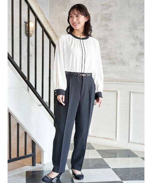 Re-J&SUPURE(リジェイアンドスプル)の「【大きいサイズ】【Wクロス】テーパードパンツ(セットアップ可)(その他パンツ・レディース・ライトグレー/ネイビー/ブラック・XX-LARGE/XXX-LARGE/XXXX-LARGE)」の9枚目の写真