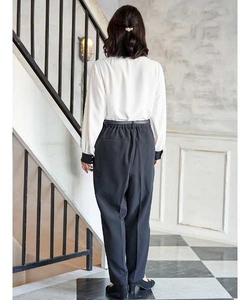 Re-J&SUPURE(リジェイアンドスプル)の「【大きいサイズ】【Wクロス】テーパードパンツ(セットアップ可)(その他パンツ・レディース・ライトグレー/ネイビー/ブラック・XX-LARGE/XXX-LARGE/XXXX-LARGE)」の12枚目の写真