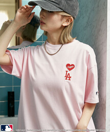 MLB（メジャーリーグベースボール）の「PUBLUX/パブリュクス ＜機能性素材＞別注MLB ワンポイントハートTシャツ　限定展開（Tシャツ/カットソー）」