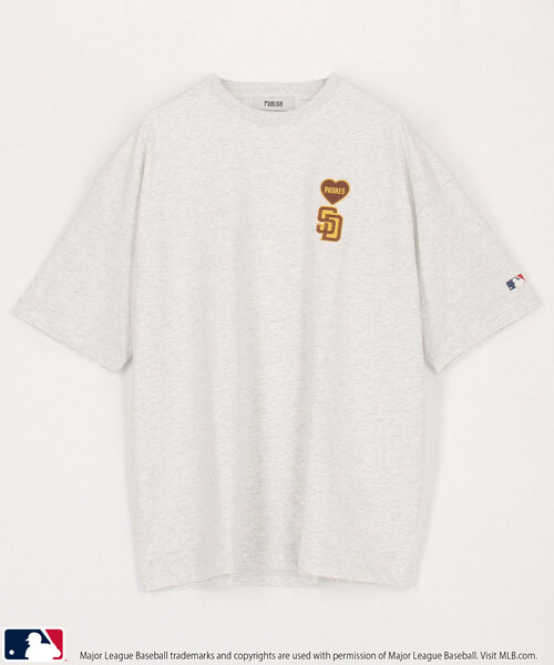 PUBLUX（パブリュクス）の「PUBLUX/パブリュクス 別注MLB ワンポイントハートTシャツ　限定展開（Tシャツ/カットソー・メンズ・ブラック/オフホワイト/ネイビー/グレー/ピンク/ブラウン/ライトグレー・L/M/ﾌﾘ-）」の13枚目の写真