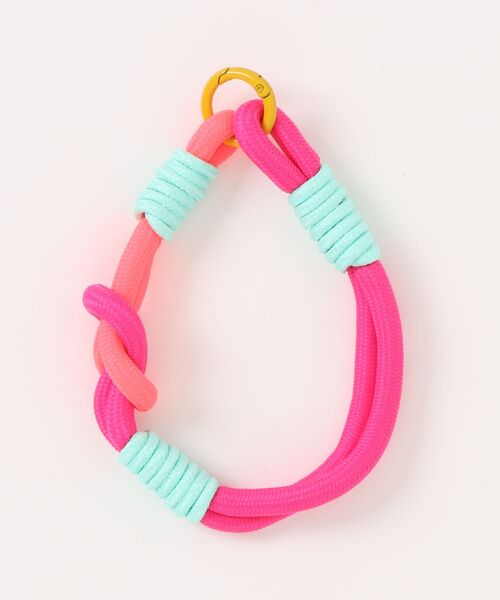 Q(キュー)の「パラコードストラップ(スマホグッズ・レディース・オレンジ/ブラック/ピンク・MEDIUM)」の1枚目の写真