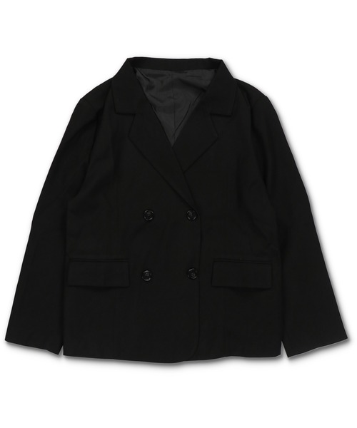 SPINNS（スピンズ）の「テーラードジャケット/ダブルボタン/セットアップ対応（テーラードジャケット・レディース・グレー/ブラック・ONESIZE）」の15枚目の写真