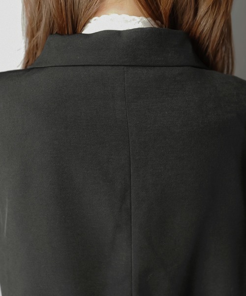 SPINNS（スピンズ）の「テーラードジャケット/ダブルボタン/セットアップ対応（テーラードジャケット・レディース・グレー/ブラック・ONESIZE）」の12枚目の写真