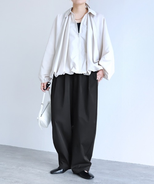 reca（レカ）の「タックコクーンパンツ（その他パンツ・レディース・ブラック/ベージュ/カーキ・M）」の7枚目の写真