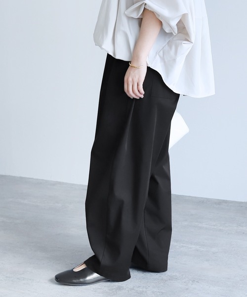 reca（レカ）の「タックコクーンパンツ（その他パンツ・レディース・ブラック/ベージュ/カーキ・M）」の6枚目の写真