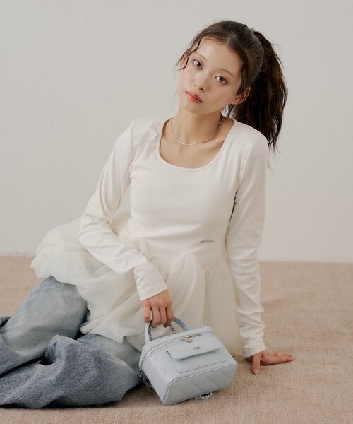 Chico(チコ)の「キルティングミニバニティバッグ(ショルダーバッグ・レディース・ブラック/ブルー/ホワイト/ピンク・FREE)」の20枚目の写真