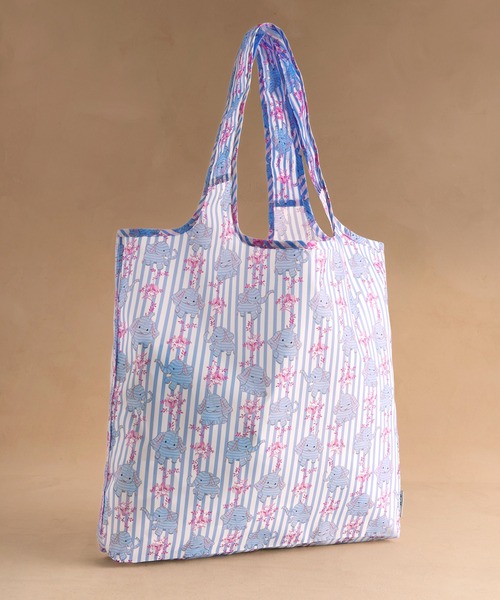 Cath Kidston(キャスキッドソン)の「フォルダウェイ ショッパー Nana The Elephant(エコバッグ/サブバッグ・レディース・ブルー・FREE)」の1枚目の写真