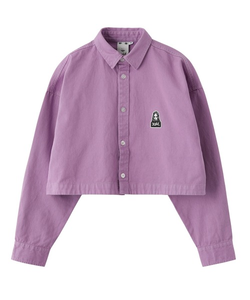 X-girl（エックスガール）の「FACE PATCH 2WAY LENGTH L/S SHIRT（シャツ/ブラウス・レディース・ライトピンク/ブラック/ホワイト・M/S）」の10枚目の写真