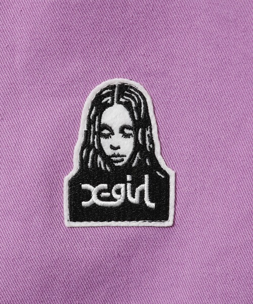 X-girl（エックスガール）の「FACE PATCH 2WAY LENGTH L/S SHIRT（シャツ/ブラウス・レディース・ライトピンク/ブラック/ホワイト・M/S）」の15枚目の写真