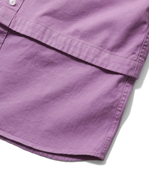 X-girl（エックスガール）の「FACE PATCH 2WAY LENGTH L/S SHIRT（シャツ/ブラウス・レディース・ライトピンク/ブラック/ホワイト・M/S）」の17枚目の写真