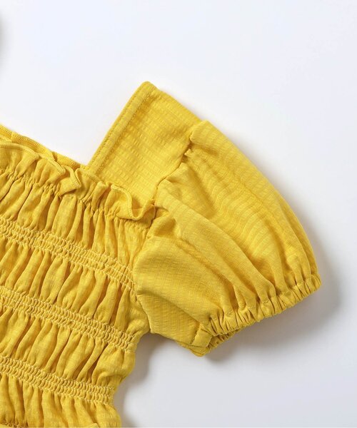 apres les cours（アプレレクール）の「【UVカット/リンク】ギンガム・トロピカル・フラワーシャーリングセパレート水着（水着・キッズ・レッド/サックスブルー/イエロー・80/90/100/110/120/130/140）」の21枚目の写真