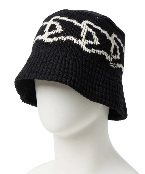 NEW ERA(ニューエラ)の「NEW ERA/ニューエラ バケットハット バケハ ニットバケット Visor Sticker ストライプ Flag Chain(ハット・メンズ・クリーム/ブラック系その他/ブラウン/ブラック・M/L)」の11枚目の写真