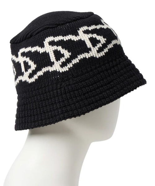 NEW ERA(ニューエラ)の「NEW ERA/ニューエラ バケットハット バケハ ニットバケット Visor Sticker ストライプ Flag Chain(ハット・メンズ・クリーム/ブラック系その他/ブラウン/ブラック・M/L)」の15枚目の写真