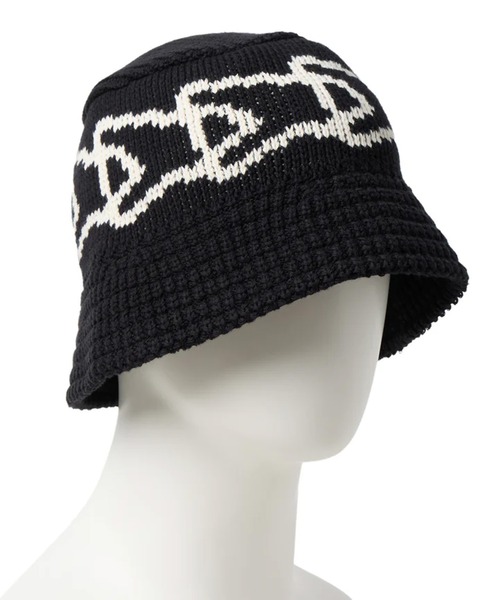 NEW ERA(ニューエラ)の「NEW ERA/ニューエラ バケットハット バケハ ニットバケット Visor Sticker ストライプ Flag Chain(ハット・メンズ・クリーム/ブラック系その他/ブラウン/ブラック・M/L)」の16枚目の写真