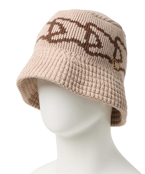 NEW ERA(ニューエラ)の「NEW ERA/ニューエラ バケットハット バケハ ニットバケット Visor Sticker ストライプ Flag Chain(ハット・メンズ・クリーム/ブラック系その他/ブラウン/ブラック・M/L)」の17枚目の写真
