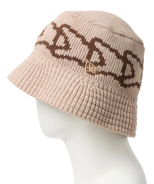 NEW ERA(ニューエラ)の「NEW ERA/ニューエラ バケットハット バケハ ニットバケット Visor Sticker ストライプ Flag Chain(ハット・メンズ・クリーム/ブラック系その他/ブラウン/ブラック・M/L)」の19枚目の写真