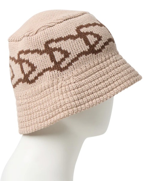 NEW ERA(ニューエラ)の「NEW ERA/ニューエラ バケットハット バケハ ニットバケット Visor Sticker ストライプ Flag Chain(ハット・メンズ・クリーム/ブラック系その他/ブラウン/ブラック・M/L)」の21枚目の写真