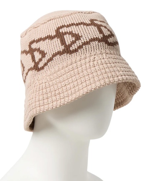 NEW ERA(ニューエラ)の「NEW ERA/ニューエラ バケットハット バケハ ニットバケット Visor Sticker ストライプ Flag Chain(ハット・メンズ・クリーム/ブラック系その他/ブラウン/ブラック・M/L)」の22枚目の写真