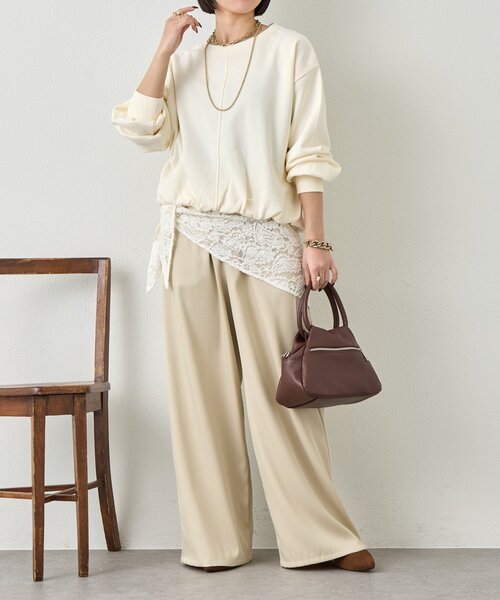 Jena espace merveilleux(ジェナ エスパスメルヴェイユ)の「裾バルーンプルオーバー(Tシャツ/カットソー・レディース・チャコールグレー/グレー/オフホワイト・FREE)」の22枚目の写真