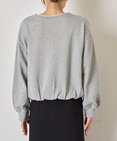 Jena espace merveilleux(ジェナ エスパスメルヴェイユ)の「裾バルーンプルオーバー(Tシャツ/カットソー・レディース・チャコールグレー/グレー/オフホワイト・FREE)」の15枚目の写真
