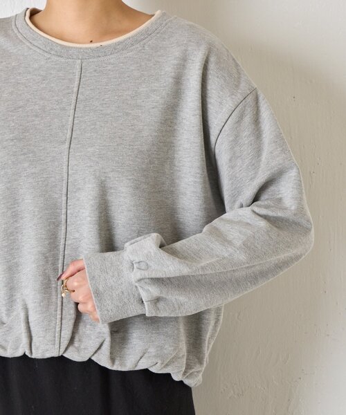 Jena espace merveilleux(ジェナ エスパスメルヴェイユ)の「裾バルーンプルオーバー(Tシャツ/カットソー・レディース・チャコールグレー/グレー/オフホワイト・FREE)」の18枚目の写真