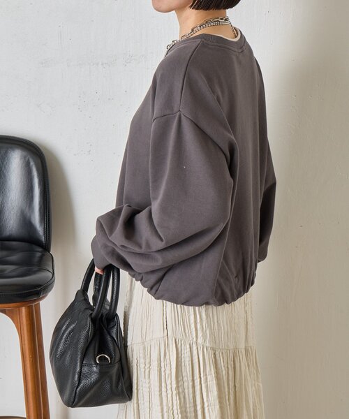 Jena espace merveilleux(ジェナ エスパスメルヴェイユ)の「裾バルーンプルオーバー(Tシャツ/カットソー・レディース・チャコールグレー/グレー/オフホワイト・FREE)」の11枚目の写真