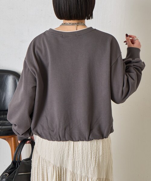 Jena espace merveilleux(ジェナ エスパスメルヴェイユ)の「裾バルーンプルオーバー(Tシャツ/カットソー・レディース・チャコールグレー/グレー/オフホワイト・FREE)」の12枚目の写真