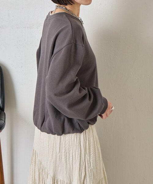 Jena espace merveilleux(ジェナ エスパスメルヴェイユ)の「裾バルーンプルオーバー(Tシャツ/カットソー・レディース・チャコールグレー/グレー/オフホワイト・FREE)」の13枚目の写真