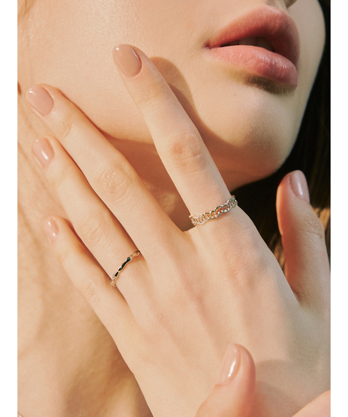 HEI（ヘイ）の「coral set ring（リング・レディース・ホワイト/イエローゴールド・FREE）」の3枚目の写真