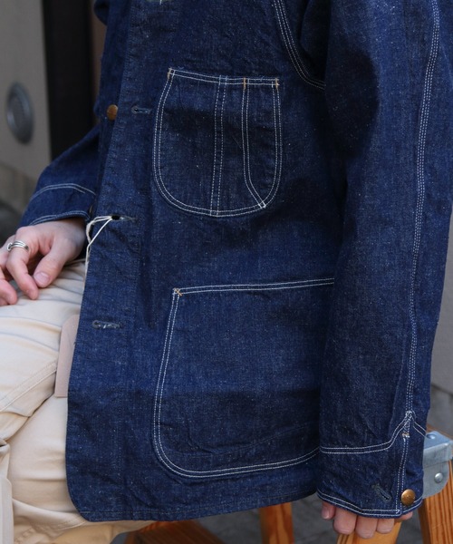 orSlow(オアスロウ)の「orSlow/オアスロウ 1950'S デニム カバーオール 1950'S COVERALL(デニムジャケット・メンズ・ワンウォッシュ・2/3)」の4枚目の写真