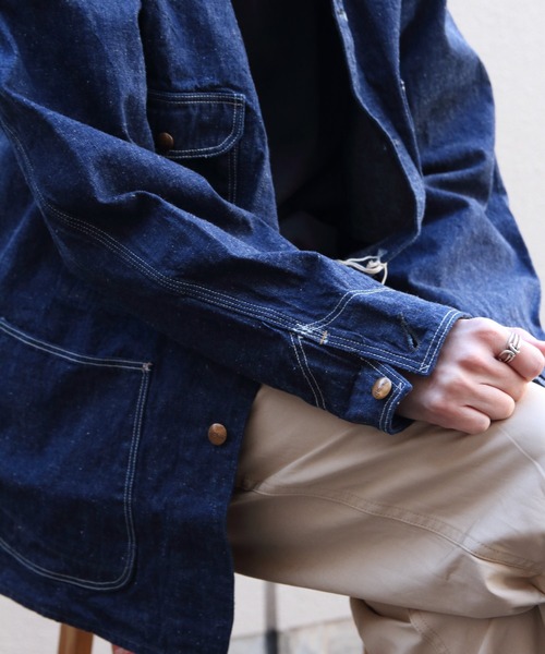 orSlow(オアスロウ)の「orSlow/オアスロウ 1950'S デニム カバーオール 1950'S COVERALL(デニムジャケット・メンズ・ワンウォッシュ・2/3)」の6枚目の写真