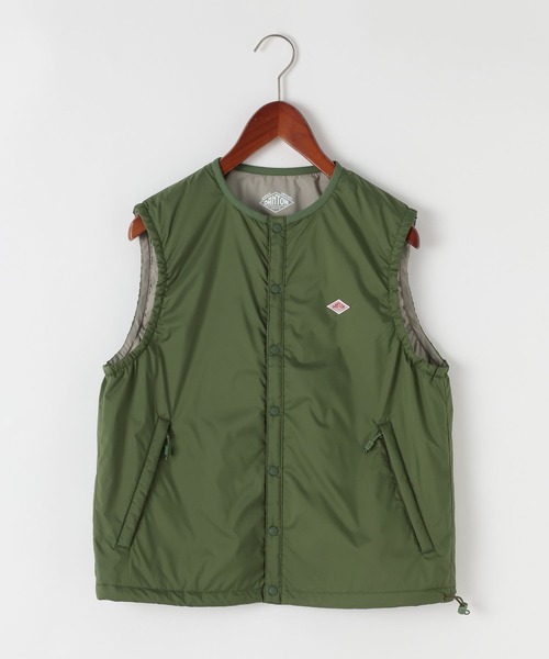 DANTON(ダントン)の「【DANTON(ダントン)】ノーカラーベスト(ベスト・レディース・アイボリー/オリーブ・SMALL)」の1枚目の写真