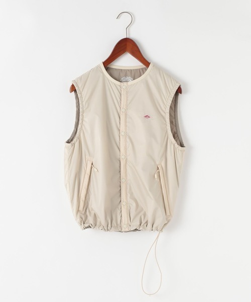 DANTON(ダントン)の「【DANTON(ダントン)】ノーカラーベスト(ベスト・レディース・アイボリー/オリーブ・SMALL)」の4枚目の写真