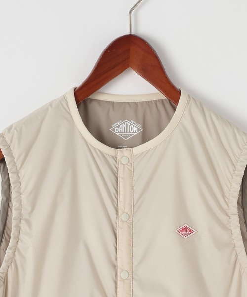 DANTON(ダントン)の「【DANTON(ダントン)】ノーカラーベスト(ベスト・レディース・アイボリー/オリーブ・SMALL)」の5枚目の写真
