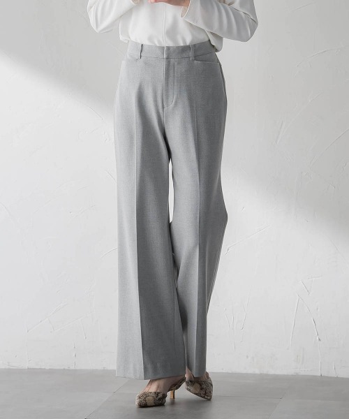 LAUTREAMONT（ロートレアモン）の「両面起毛ワイドパンツ≪ストレッチ≫（その他パンツ・レディース・グレー系その他/ブラック/ネイビー/ライトグレー/オフホワイト・7号/11号/9号）」の3枚目の写真