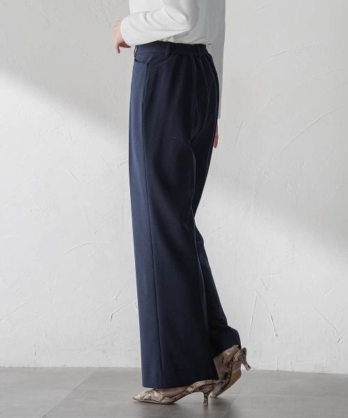 LAUTREAMONT(ロートレアモン)の「両面起毛ワイドパンツ≪ストレッチ≫(その他パンツ・レディース・グレー系その他/ブラック/ネイビー/ライトグレー/オフホワイト・7号/11号/9号)」の15枚目の写真