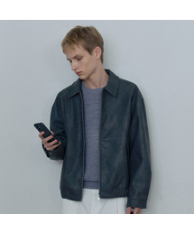 MINDBRIDGE（マインドブリッジ）の「[COUTURE]ウォッシュドグレー レザー ブルゾン（ライダースジャケット）」