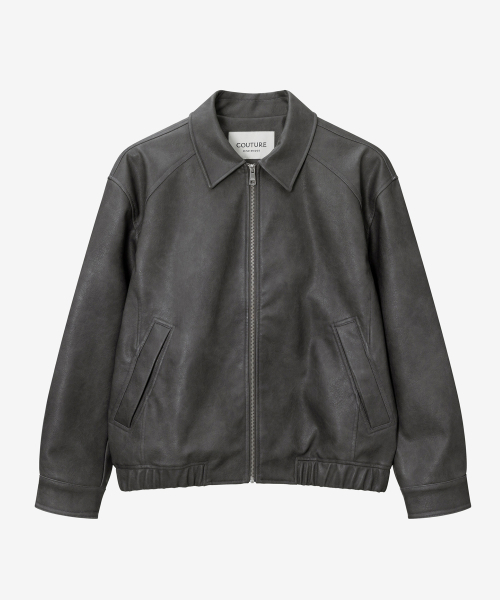 MINDBRIDGE（マインドブリッジ）の「[COUTURE]ウォッシュドグレー レザー ブルゾン（ライダースジャケット・メンズ・グレー・100/110/95/105）」の7枚目の写真