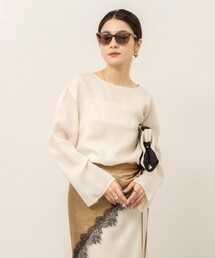 MAQWEL | 《セットアップ対応》【MAQWEL/マクウェル】ウォッシャブルサテンTブラウス(シャツ/ブラウス)