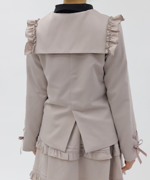 axes femme POETIQUE（アクシーズファムポエティック）の「Ｗ釦セーラージャケット（テーラードジャケット・レディース・ネイビー/グレー/グレイッシュベージュ・MEDIUM）」の9枚目の写真