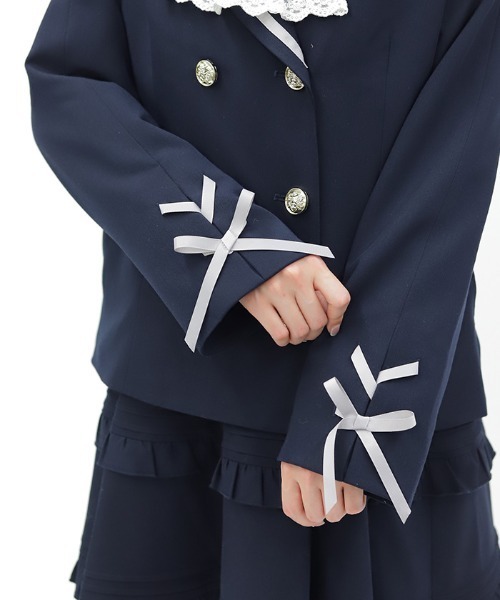 axes femme POETIQUE（アクシーズファムポエティック）の「Ｗ釦セーラージャケット（テーラードジャケット・レディース・ネイビー/グレー/グレイッシュベージュ・MEDIUM）」の15枚目の写真