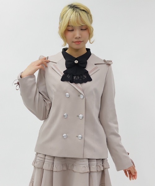 axes femme POETIQUE（アクシーズファムポエティック）の「Ｗ釦セーラージャケット（テーラードジャケット・レディース・ネイビー/グレー/グレイッシュベージュ・MEDIUM）」の17枚目の写真