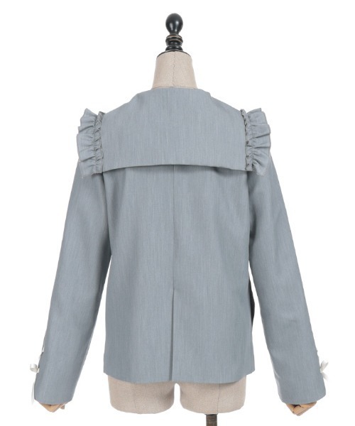 axes femme POETIQUE（アクシーズファムポエティック）の「Ｗ釦セーラージャケット（テーラードジャケット・レディース・ネイビー/グレー/グレイッシュベージュ・MEDIUM）」の22枚目の写真