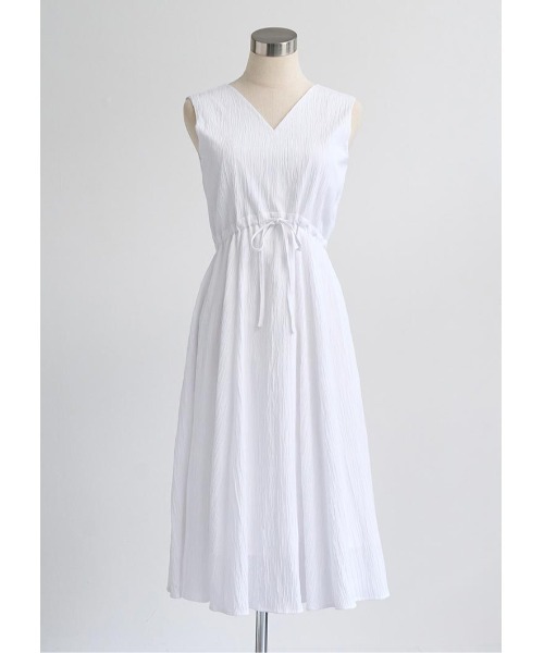 LUDICRUM(ルーディクルム)の「Vneck drawstring dress(ワンピース・レディース・ブラック/オフホワイト/ラベンダー・M/S)」の10枚目の写真